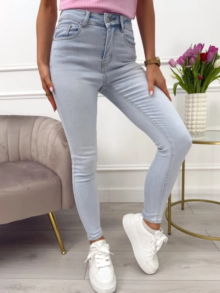 Błękitne Spodnie 13651-401-B|Modna Kiecka Outlet