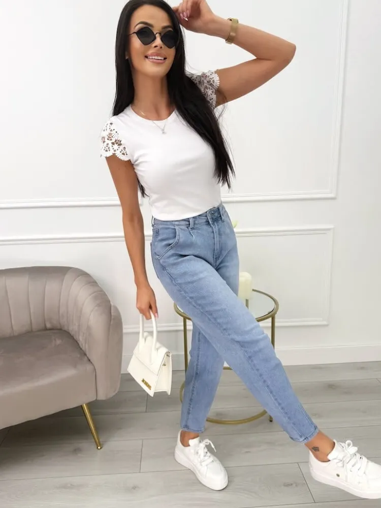 Błękitne Spodnie 13437-215-E|Modna Kiecka Fashion