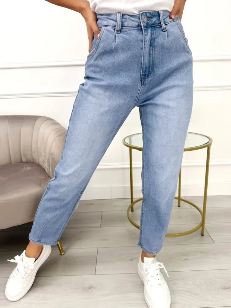 Błękitne Spodnie 13437-215-E|Modna Kiecka Fashion