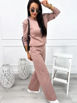 Brązowy Komplet Bluza + Spodnie 12670-184-B|Modna Kiecka Fashion