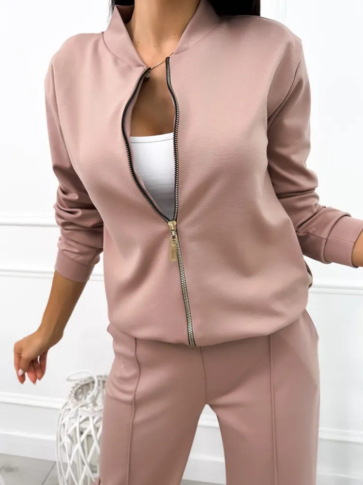Brązowy Komplet Bluza + Spodnie 12670-184-B|Modna Kiecka Fashion