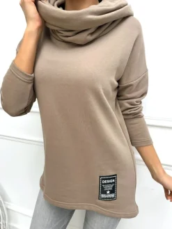 Cappuccino Bluza z Kominem 11617-197-G|Modna Kiecka Best