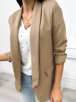 Cappuccino Klasyczna Marynarka 11460-127-R|Modna Kiecka Sale