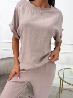 Cappuccino Komplet 10040-197-D|Modna Kiecka Fashion