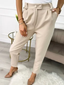 Cappuccino Spodnie 9740-169-D|Modna Kiecka Fashion