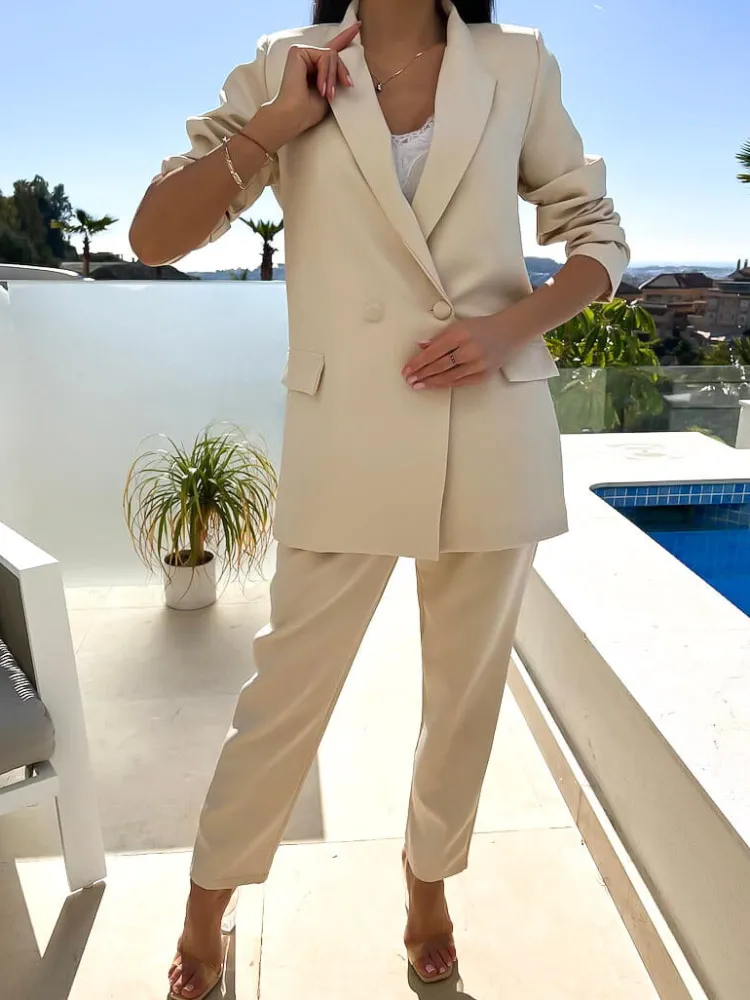 Cappuccino Spodnie 9740-169-D|Modna Kiecka Fashion