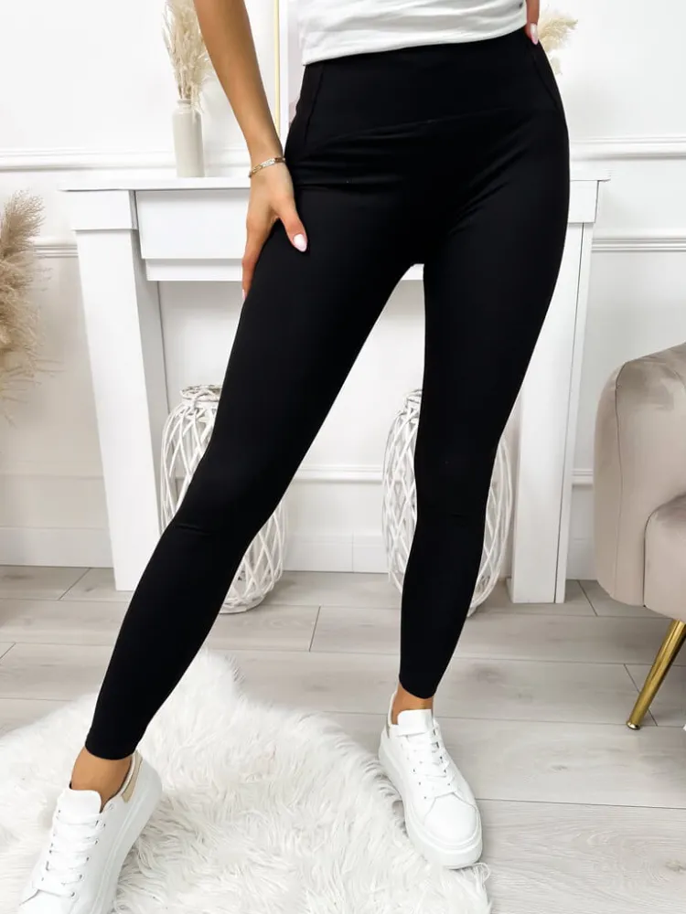 Czarne Legginsy 11729-329-A|Modna Kiecka Hot