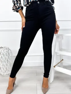 Czarne Spodnie 12866-261-Q|Modna Kiecka Sale