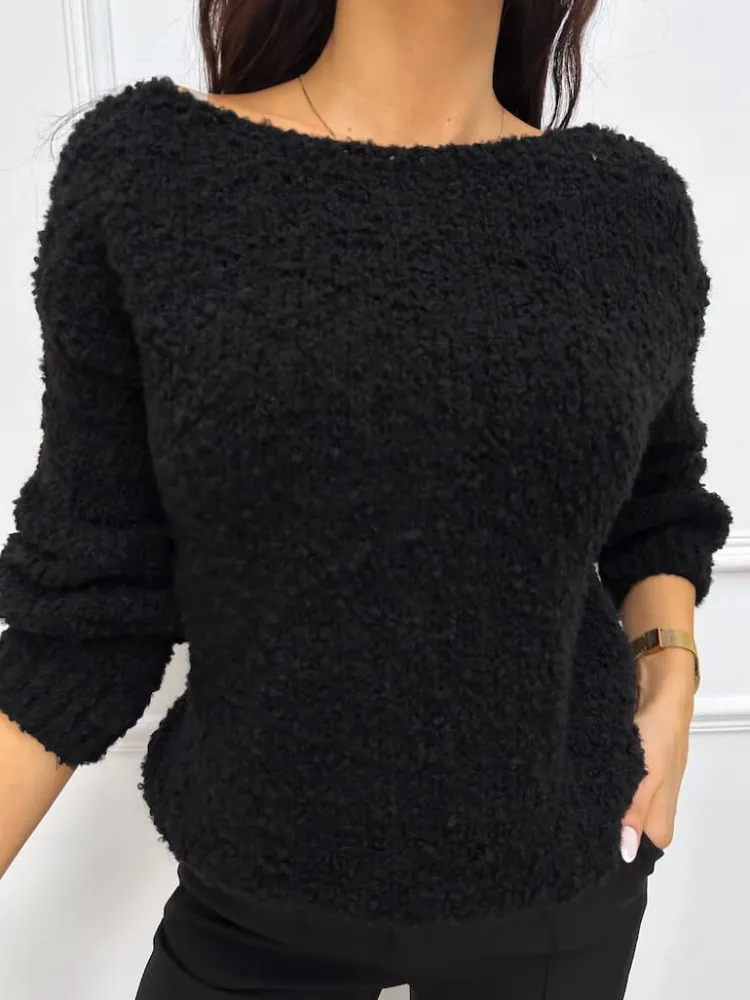 Czarny Sweterek 13296-344-C|Modna Kiecka Hot