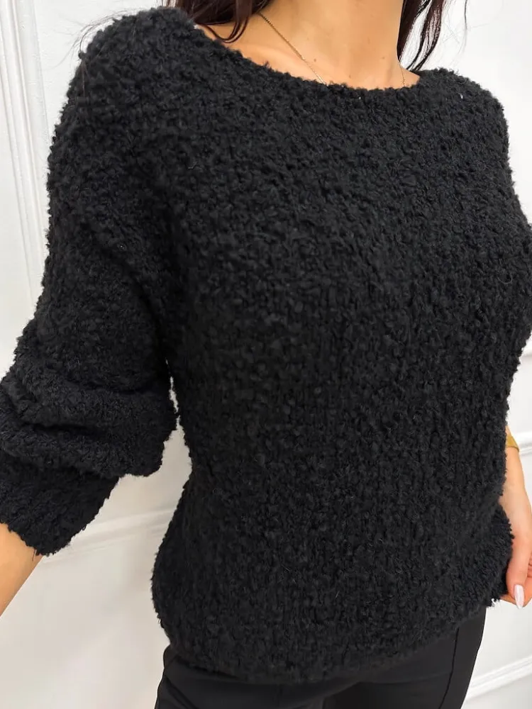 Czarny Sweterek 13296-344-C|Modna Kiecka Hot
