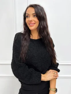 Czarny Sweterek 13296-344-C|Modna Kiecka Hot