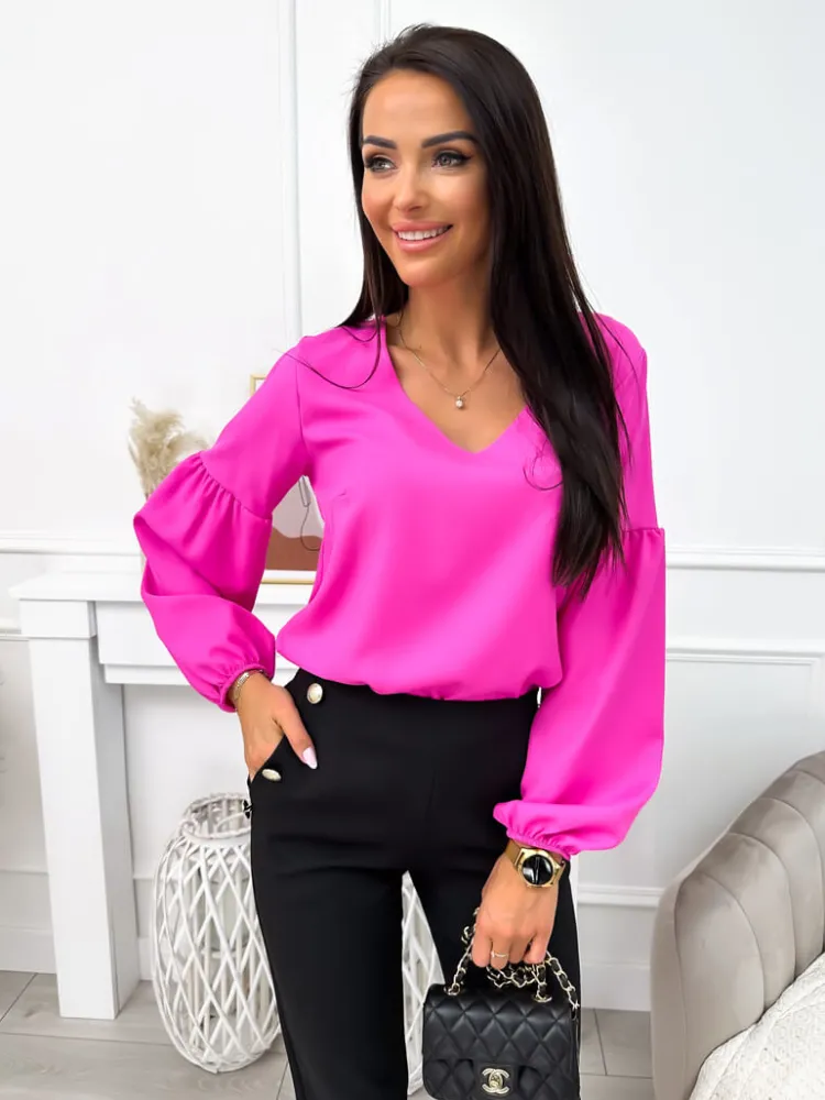 Fuksjowa Bluzka 11371-515-C|Modna Kiecka Online