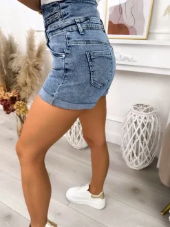 Jeansowe Spodenki 12050-333-Q|Modna Kiecka Discount