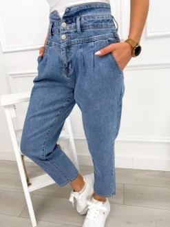 Jeansowe Spodnie 13505-28-Q|Modna Kiecka New