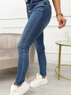 Jeansowe Spodnie z Kieszeniami 13660-533-Q|Modna Kiecka Sale