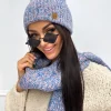 Niebieski Komplet Czapka + Szalik 13303-334-F|Modna Kiecka Outlet