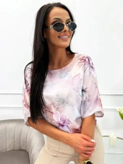 Pastelowa Bluzeczka w Kwiaty 13730-114-Q|Modna Kiecka Sale