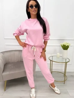 Pudrowa Bluza z Naszywką 13748-131-C|Modna Kiecka Best