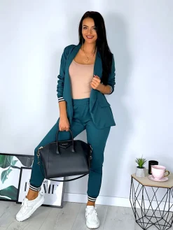 Zielony Komplet Marynarka + Spodnie 11442-404-G|Modna Kiecka Hot